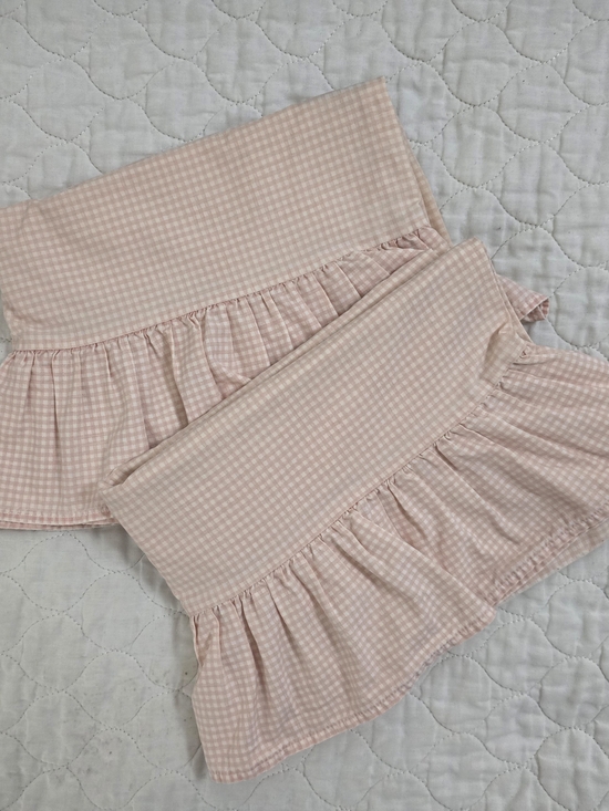 Ralph Lauren Other - Set Of 2 Vtg Ralph Lauren Yellow White Gingham Cotton Standard Pillowcases EUC.